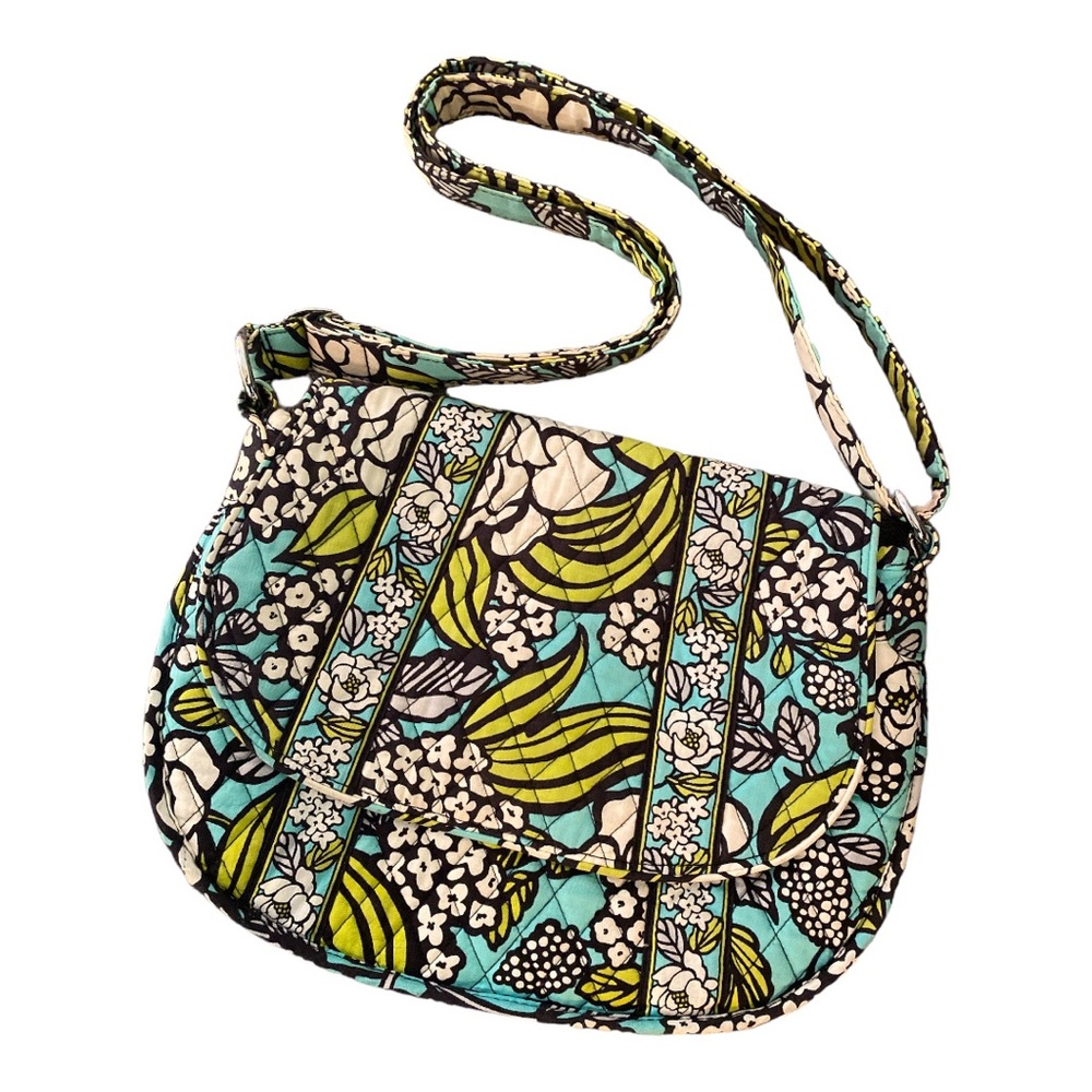 NWOT Vera Bradley Island Blooms Saddlebag Style Shoulder Bag Adjustable Strap